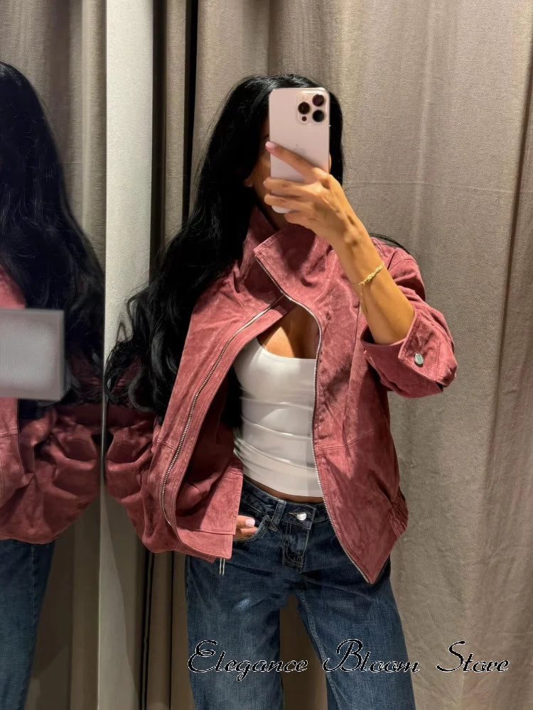 Bomber Donna Collo Alto con Zip - immagine 1