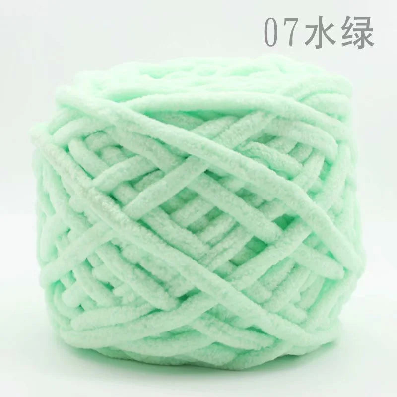 Set 4 pezzi filato chenille cotone 400 g – morbido “ice strip” per coperte, sciarpe e lavori fai-da-te