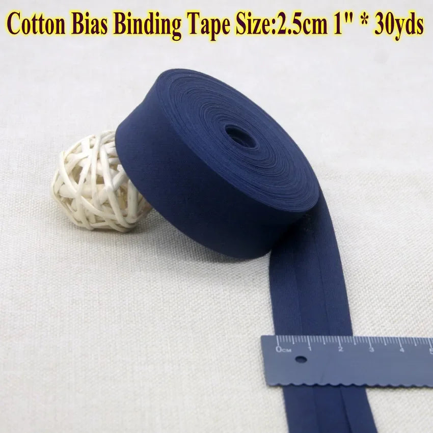 Nastro bias binding cotone 25 mm · rotolo 30 metri – rifiniture, bordi e accessori cucito fai-da-te