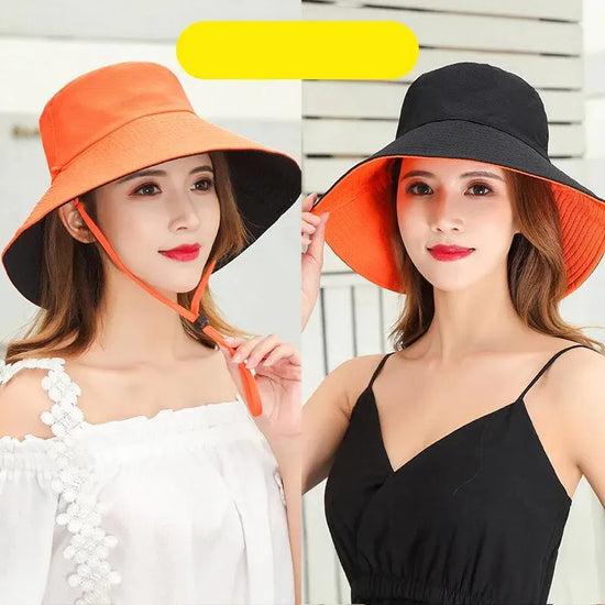 Cappello Estivo da Pescatore Donna – Visiera Larga Anti-UV Doppio Lato per Mare e Città