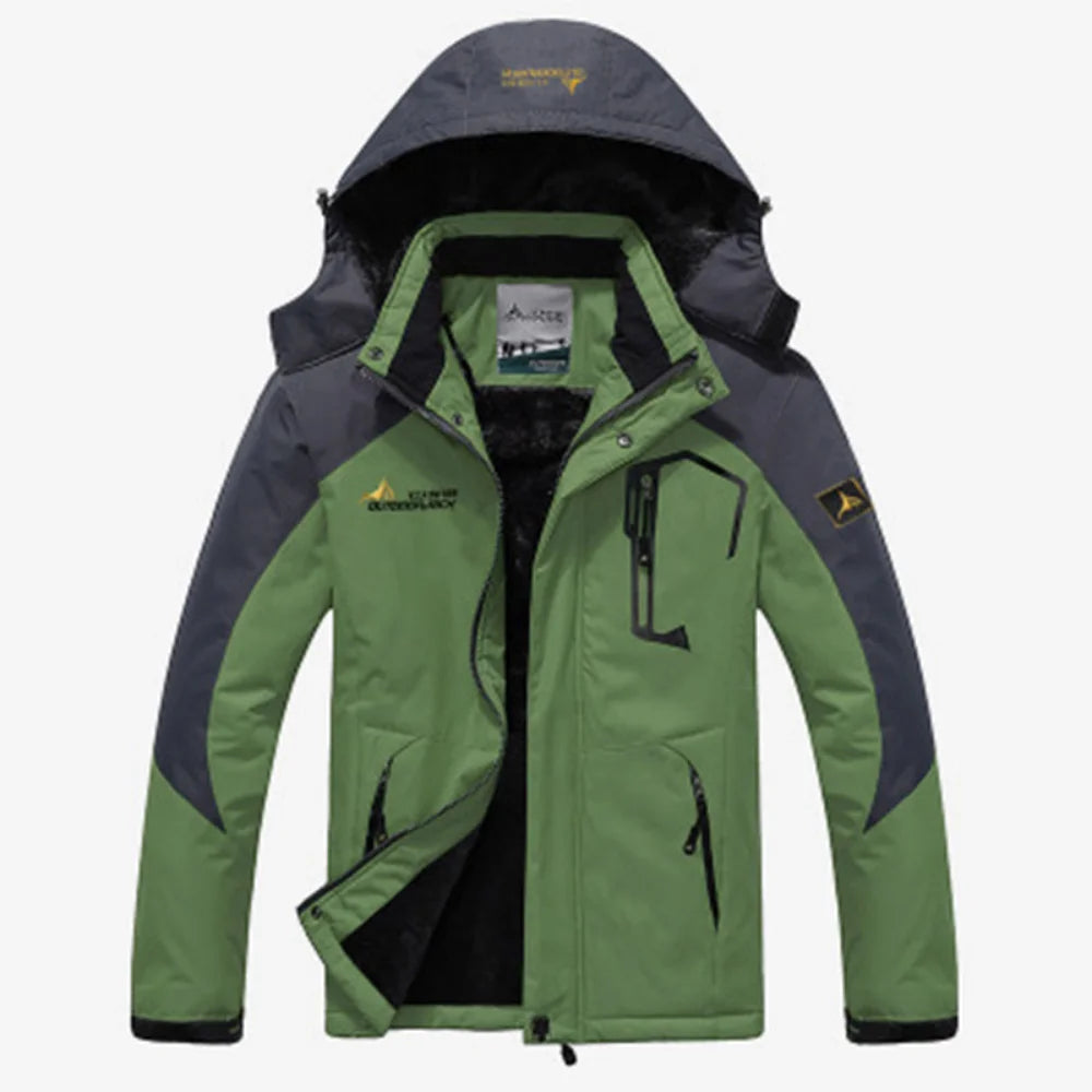 Parka uomo invernale con cappuccio pelliccia sintetica – giacca antivento + imbottita per freddo, stile militare hooded anorak