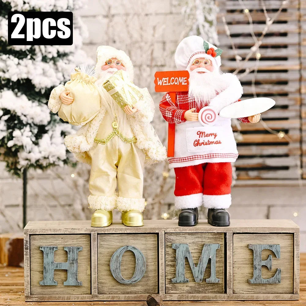 Pupazzo Babbo Natale peluche 30 cm ‒ decorazione natalizia morbida per casa, albero, festa (set 1-4 pezzi) 2025