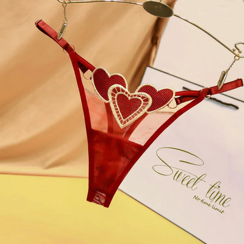Perizoma sexy ricamato in stile giapponese – lingerie femminile a vita bassa, intimo elegante e sensuale