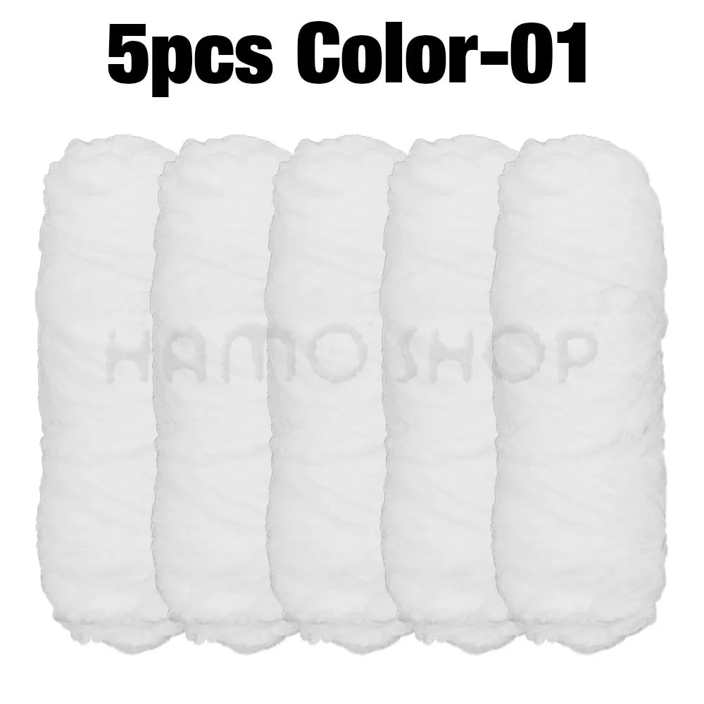 Set 5 rotoli filato ciniglia velluto 100 g – filo morbido e caldo per coperta, maglione, cuscini, DIY