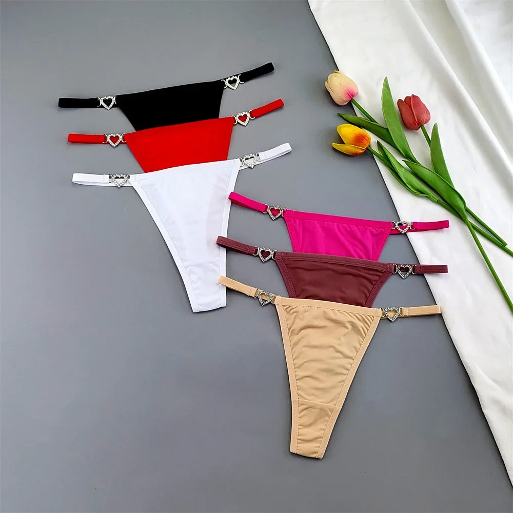 Set 3 Perizomi Sexy con Fibbia Strass – Effetto Ghiaccio, Invisibili, Ultra Comfort