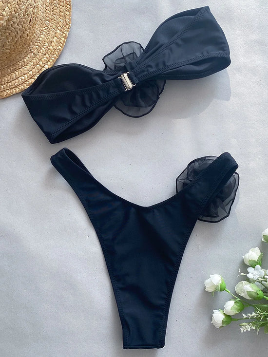 Bikini brasiliano 3D con fascia bandeau – Donna Sexy e Chic