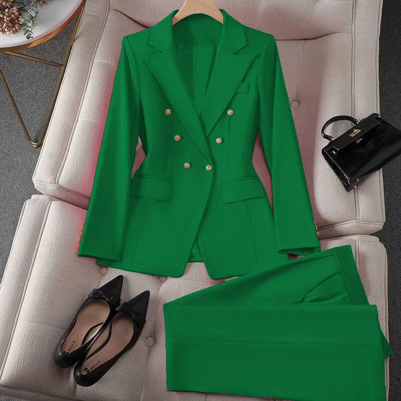 Completo blazer e pantaloni donna 2025 – Tailleur elegante a manica lunga, set 2 pezzi per ufficio, stile casual chic