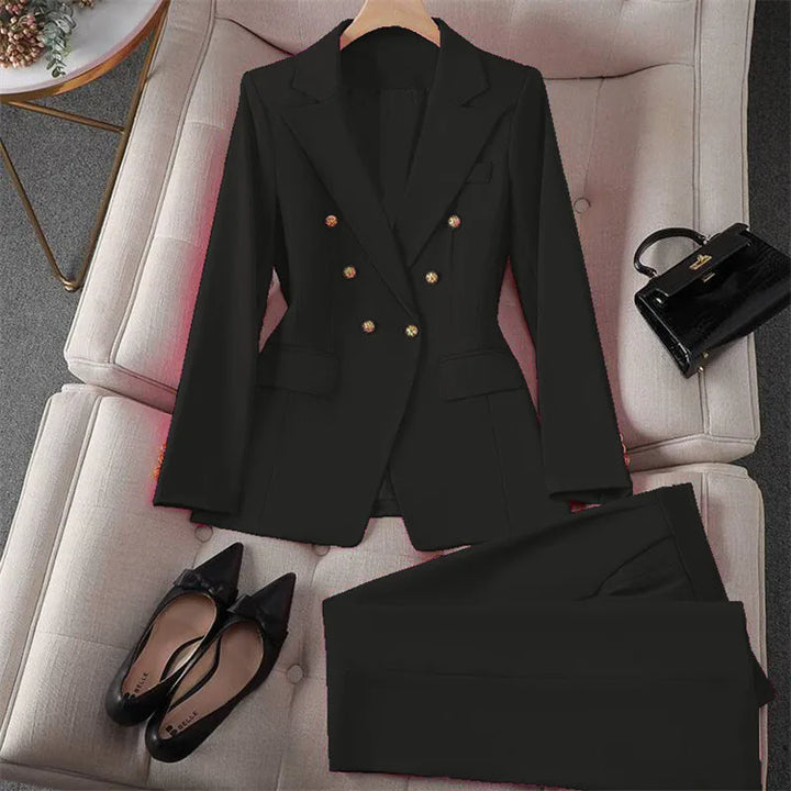 Completo blazer e pantaloni donna 2025 – Tailleur elegante a manica lunga, set 2 pezzi per ufficio, stile casual chic