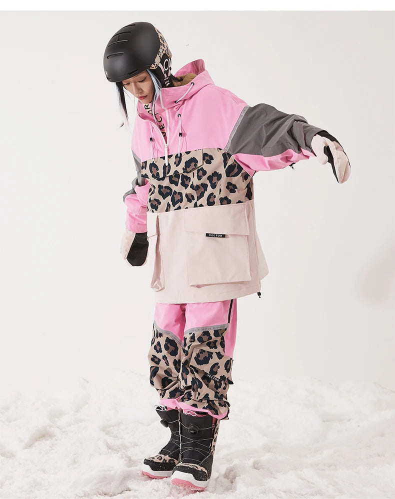 Tuta da sci unisex con cappuccio e dettagli riflettenti – giacca imbottita, impermeabile e termica per sport invernali