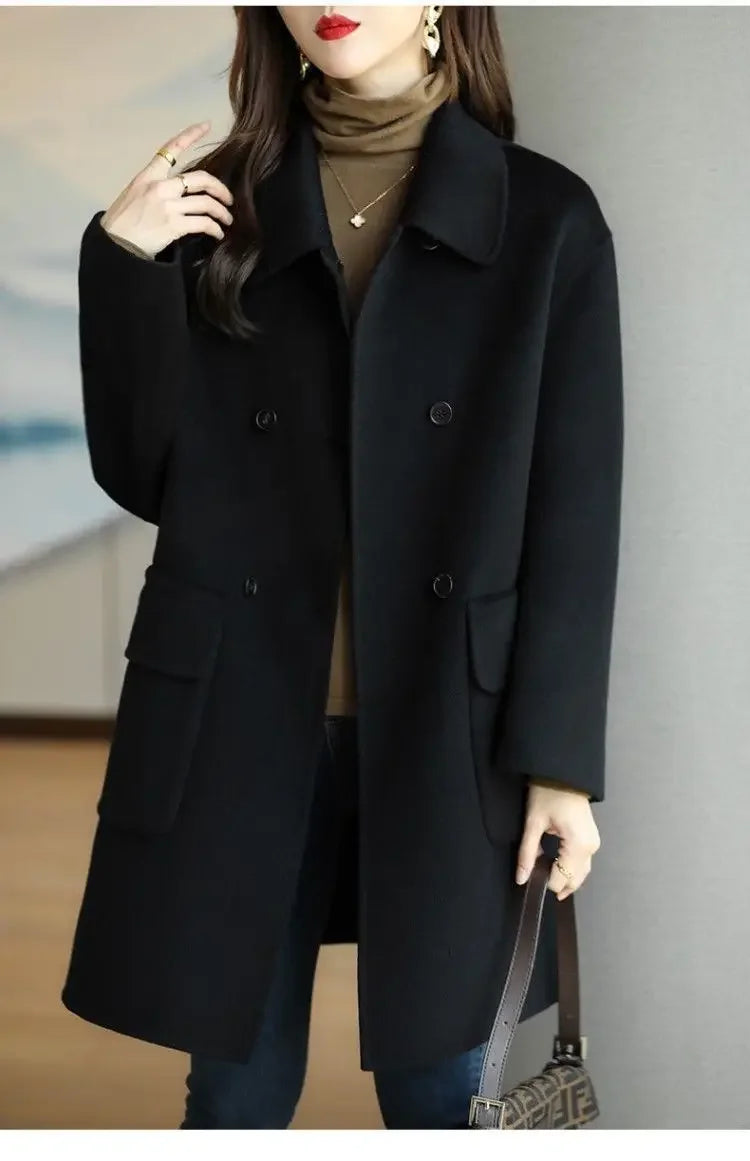 Cappotto in lana spesso donna 2025 ‒ giacca lunga oversize, outerwear loose autunno/inverno