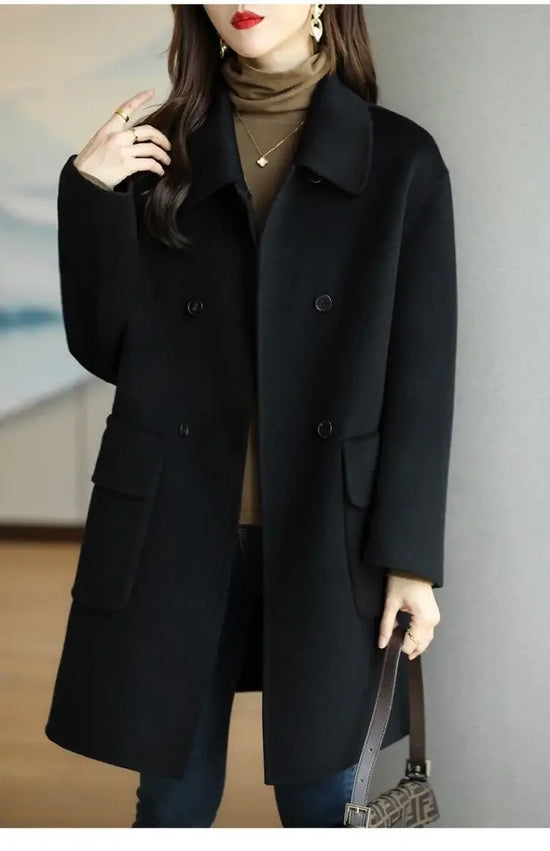 Cappotto in lana spesso donna 2025 ‒ giacca lunga oversize, outerwear loose autunno/inverno