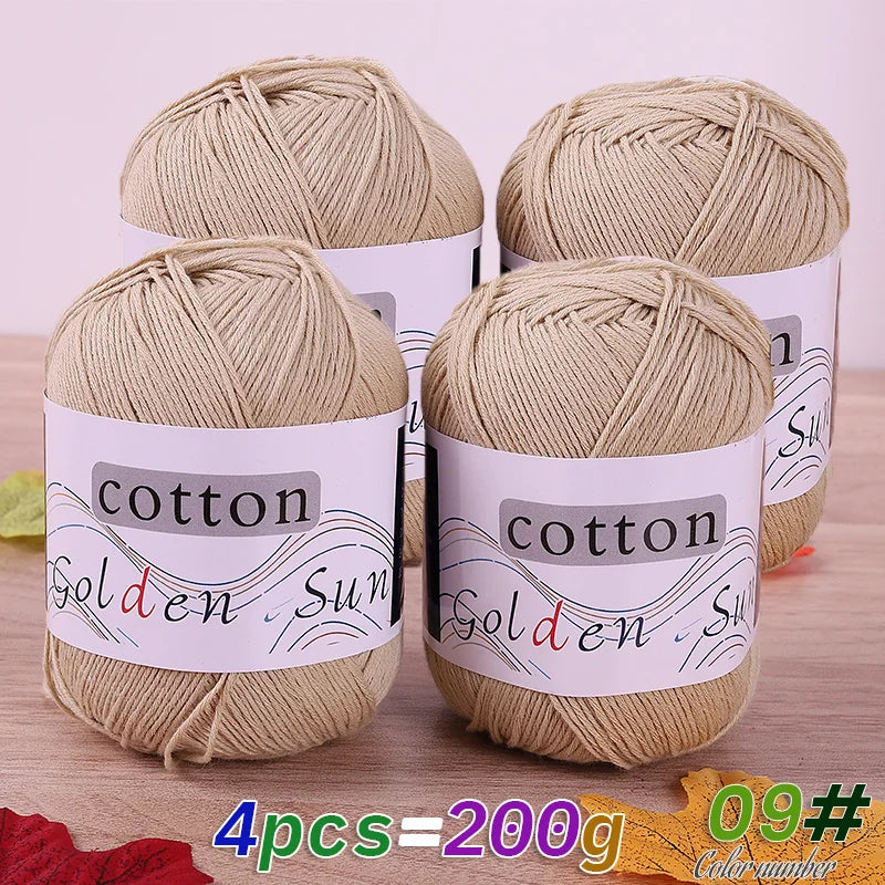 Filato in cotone 100% 200 g – filo medio-fino per uncinetto / knitting: maglioni, cappelli, copertine fai-da-te