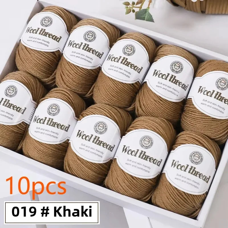 Set 10 gomitoli lana merino 500 g – filato grosso per maglioni, sciarpe e progetti a maglia / uncinetto