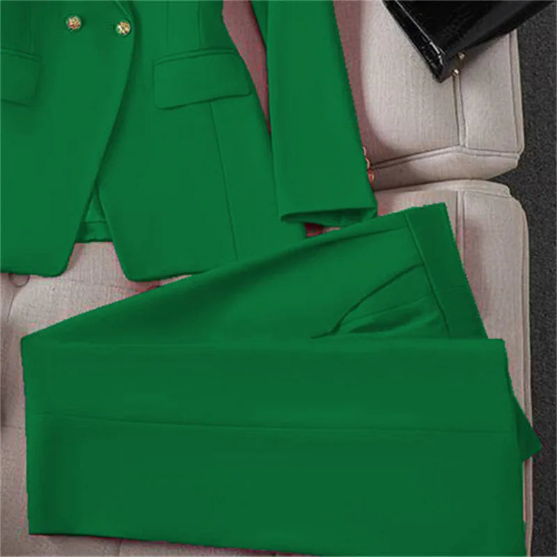 Completo blazer e pantaloni donna 2025 – Tailleur elegante a manica lunga, set 2 pezzi per ufficio, stile casual chic