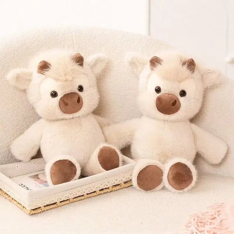 Cute Highland Calf Doll Running Little Cow Su 45cm Plush Toy Companion Toy Holiday Gift Decorative Ornament In Stock