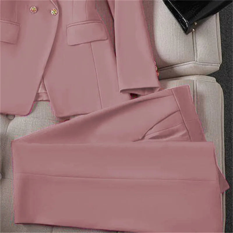 Completo blazer e pantaloni donna 2025 – Tailleur elegante a manica lunga, set 2 pezzi per ufficio, stile casual chic