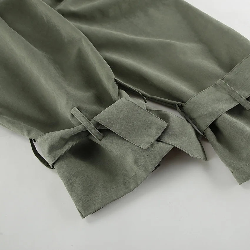 Trench coat corto con lacci per donna – Giacca a maniche lunghe, colletto a revers, abbottonatura singola, stile casual elegante per la primavera/autunno 2025
