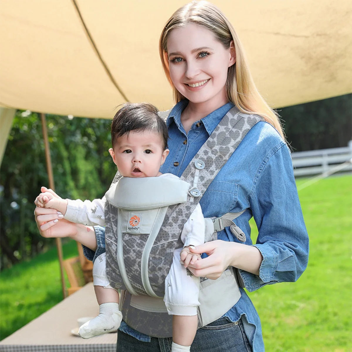 Marsupio Ergonomico Neonato‑Bimbo – Baby Carrier / Waist Stool Multifunzione (0‑36 mesi)