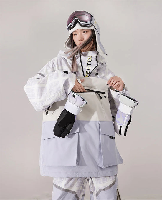 Tuta da sci unisex con cappuccio e dettagli riflettenti – giacca imbottita, impermeabile e termica per sport invernali