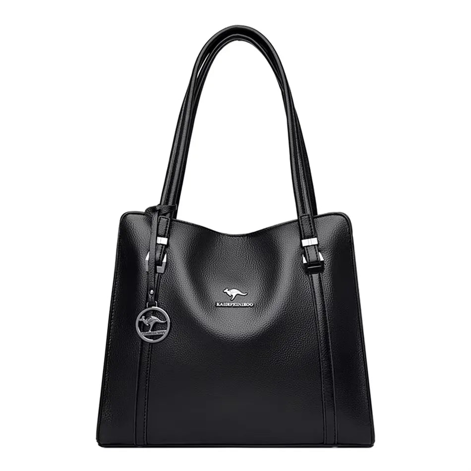 Borsa a tracolla donna con tasche e scomparti - Nero, codice 7