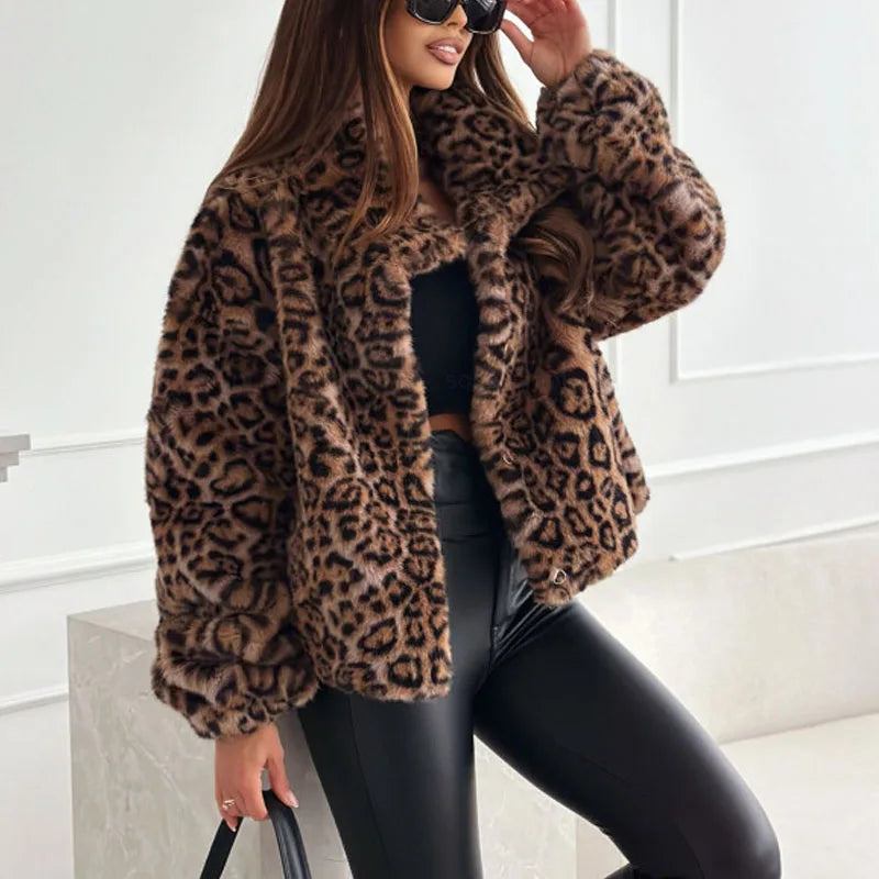 Cardigan/giacca leopardata oversize da donna – stile casual-luxury per autunno/inverno 2025