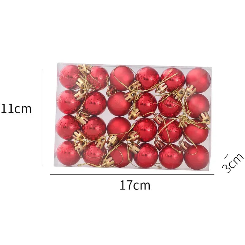 Set da 24-144 palline natalizie da 3 cm – Decorazioni natalizie infrangibili per alberi di Natale e feste