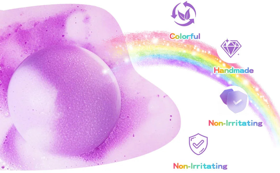 Bombe da Bagno Bambini con Sorpresa 24 Pezzi – Palline da Vasca Colorate con Giochi