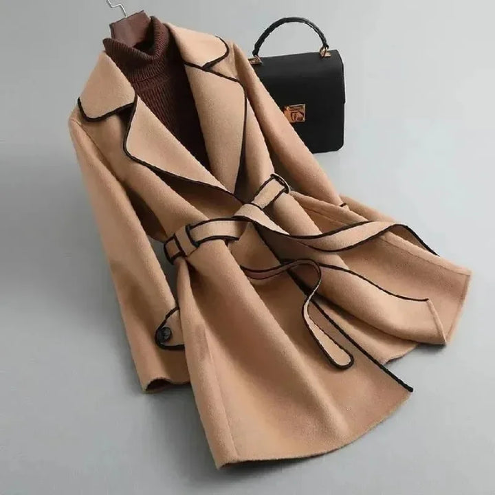 Cappotto donna doppio lato in lana – Korean style mid-length double-sided wool coat inverno 2025