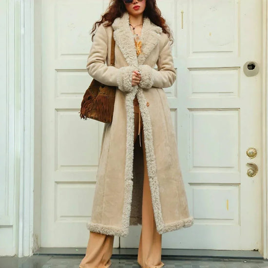 Cappotto invernale donna 2025 – lungo in misto lana e cotone, giacca imbottita spessa anti-freddo
