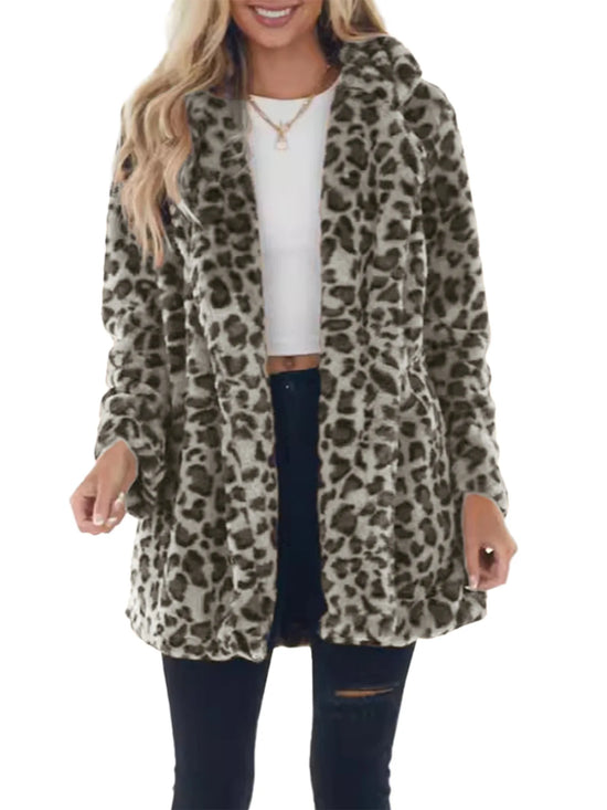 Cappotto donna oversize leopardo – abbigliamento autunno/inverno 2025, stampa leopardata, vestibilità ampia, top casual