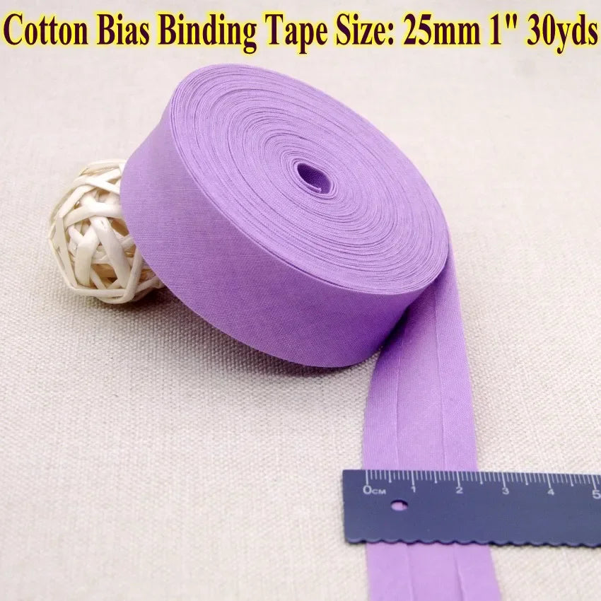 Nastro bias binding cotone 25 mm · rotolo 30 metri – rifiniture, bordi e accessori cucito fai-da-te