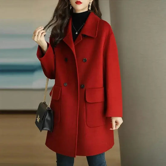 Cappotto in lana spesso donna 2025 ‒ giacca lunga oversize, outerwear loose autunno/inverno