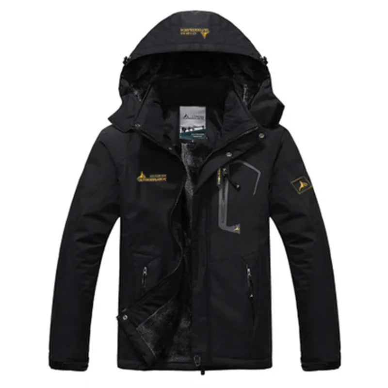 Parka uomo invernale con cappuccio pelliccia sintetica – giacca antivento + imbottita per freddo, stile militare hooded anorak