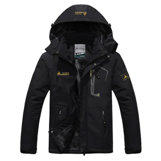 Parka uomo invernale con cappuccio pelliccia sintetica – giacca antivento + imbottita per freddo, stile militare hooded anorak