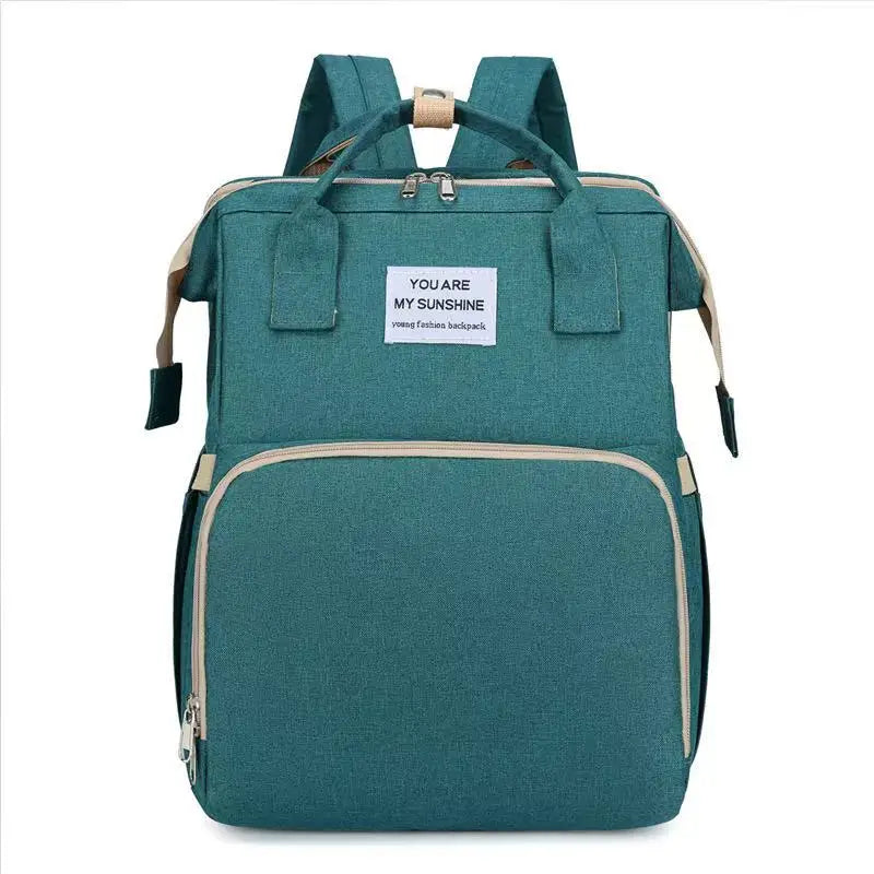 Zaino Fasciatoio Pieghevole 3 in 1 con Lettino Portatile – Borsa Mamma da Viaggio Leggera e Capiente