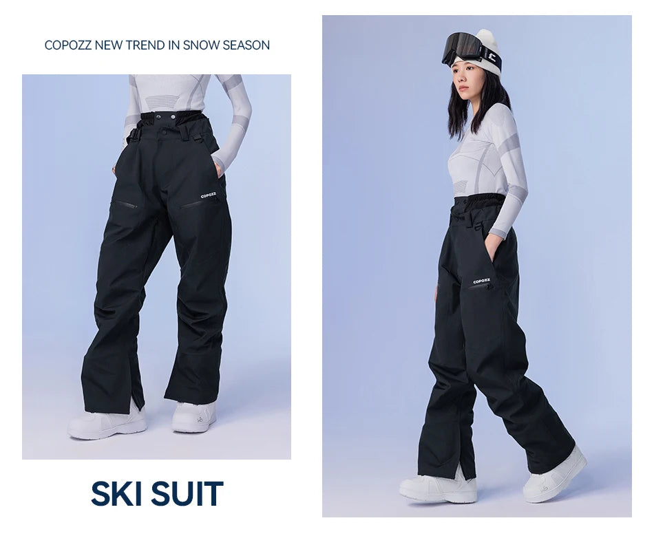 Pantaloni da sci unisex 3L impermeabili e antivento – snow-pants tecnico da snowboard e montagna