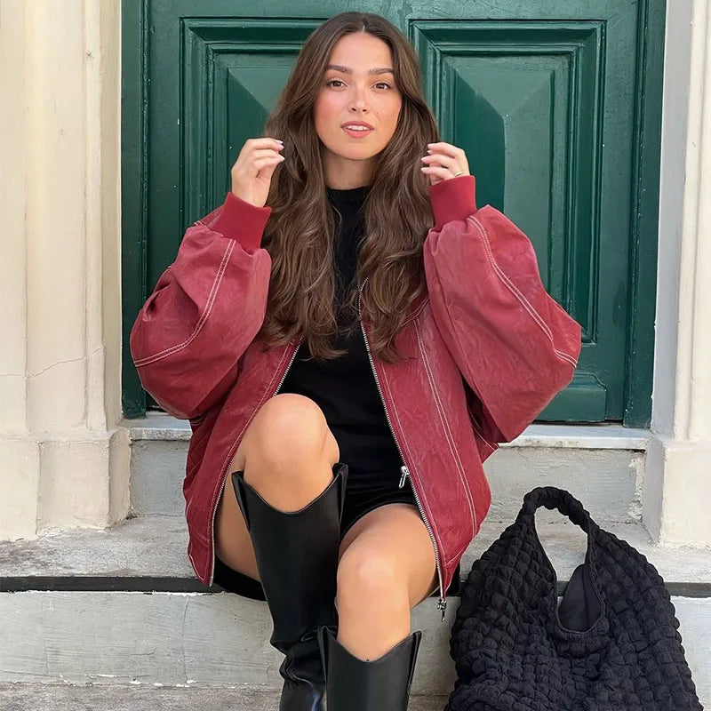 Bomber Donna Collo Alto con Zip - immagine 36