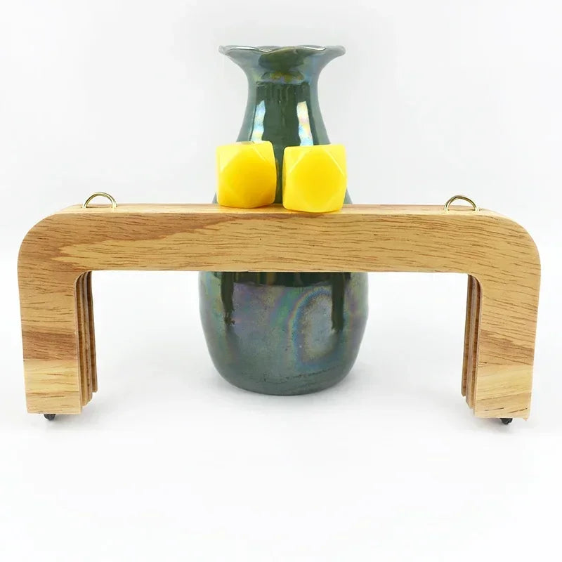 Set di manici in legno da 20 cm per borse – Chiusura a bacio per cucito fai-da-te, confezione da 1, 2 o 5 pezzi