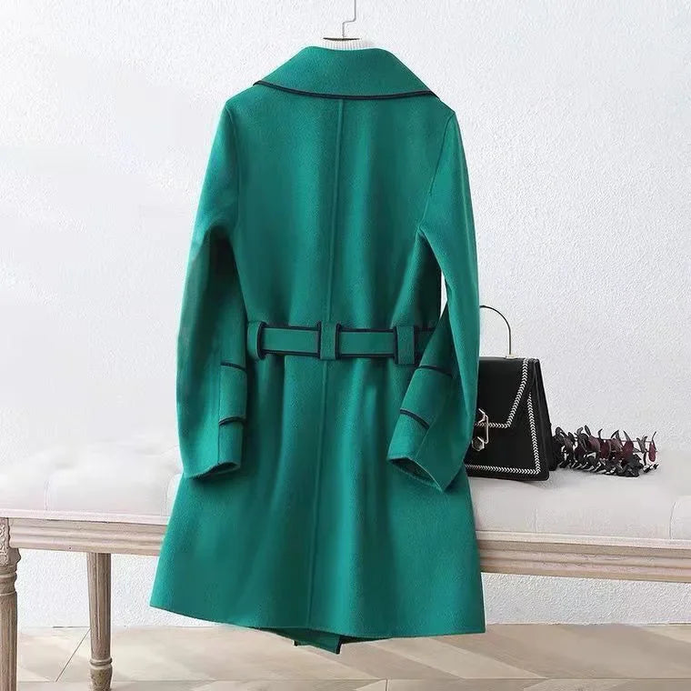 Cappotto donna doppio lato in lana – Korean style mid-length double-sided wool coat inverno 2025