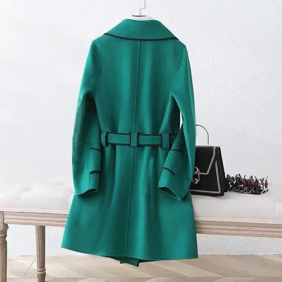 Cappotto donna doppio lato in lana – Korean style mid-length double-sided wool coat inverno 2025