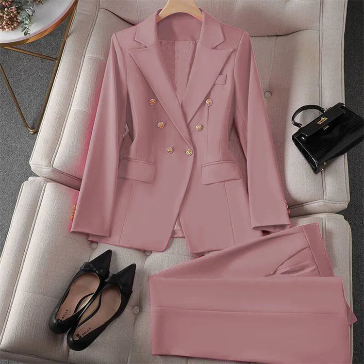 Completo blazer e pantaloni donna 2025 – Tailleur elegante a manica lunga, set 2 pezzi per ufficio, stile casual chic