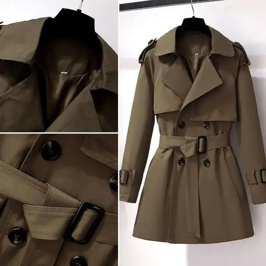 Cappotto lungo donna 2025 – giacca British style a lunghezza media con cintura, effetto snellente e versatilità quotidiana