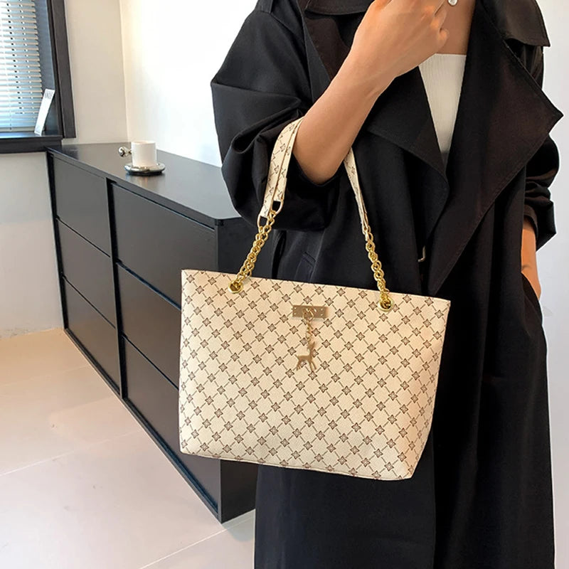 Borsa a mano in pelle morbida per presbiopia – Tote spaziosa con accessori pendenti, borsa a tracolla per donna