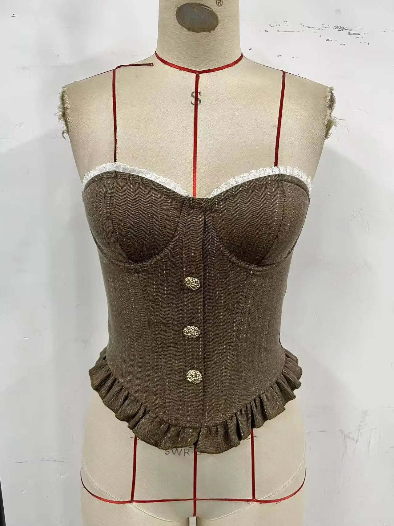 Corsetto Donna Pizzo con Stecche – Top Sexy Modellante