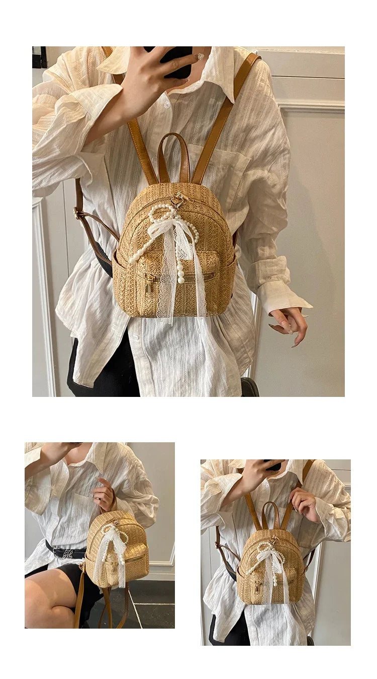 Zaino Mini Donna in Paglia 2025 – Casual Estivo e Versatile