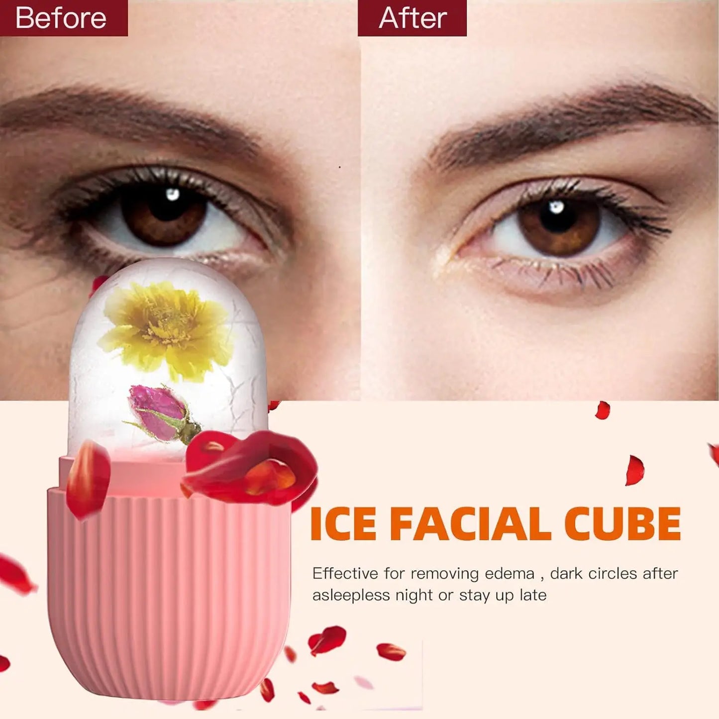 Stampi Ghiaccio in Silicone Bellezza – Ice Ball Massaggiatore Viso & Occhi