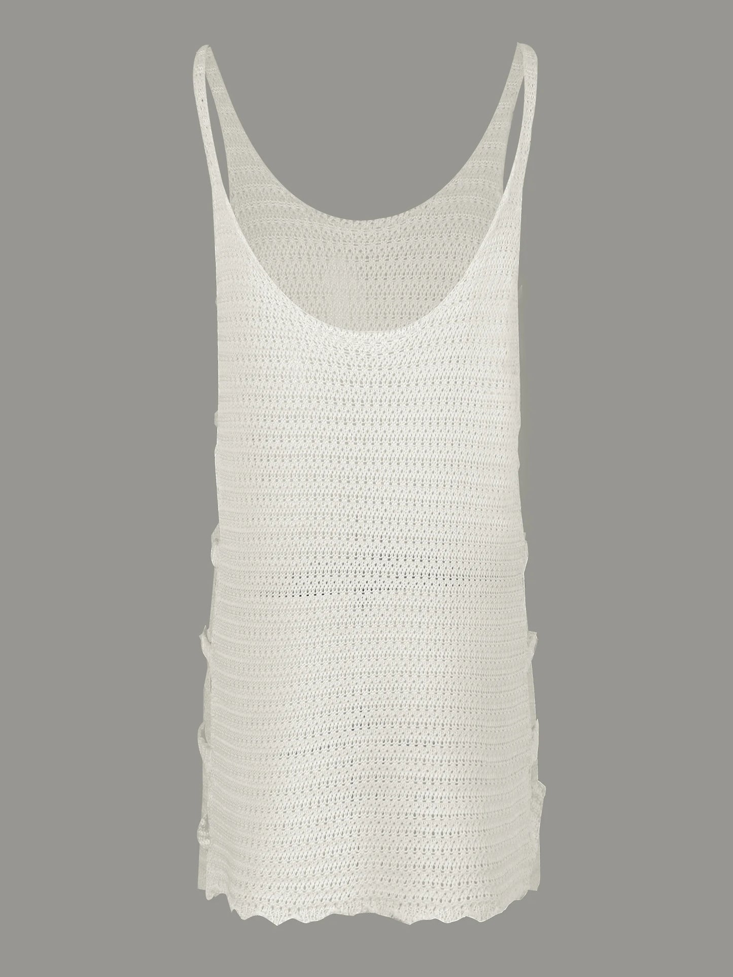 Vestito Donna Mare Estivo Scollo U con Tagli Laterali – Corto e Sexy a Righe Estate 2025