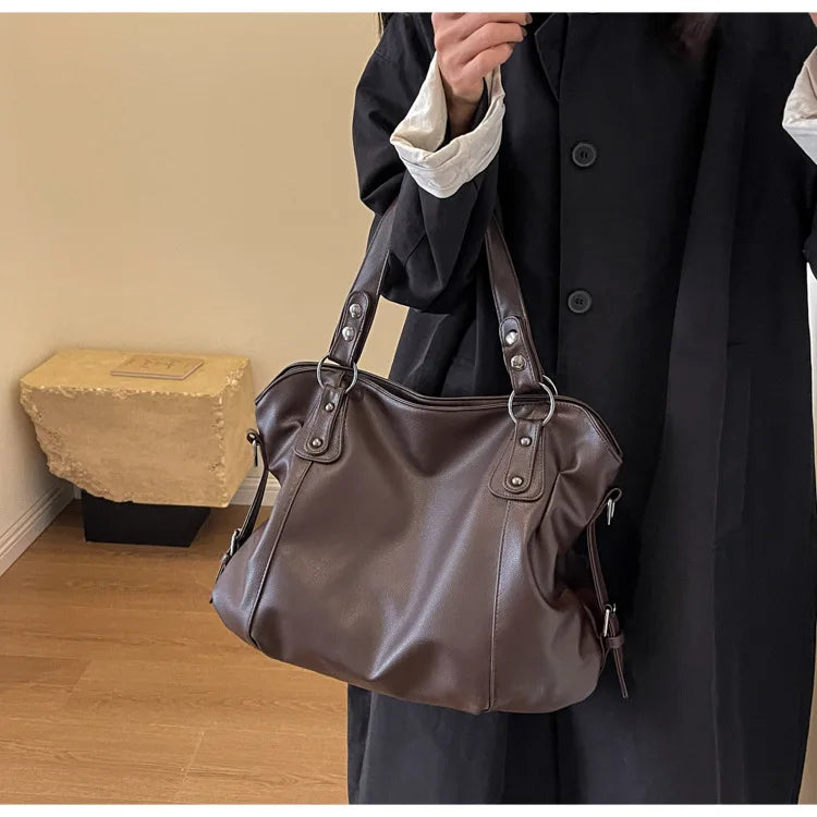 Soft Interior Compartment Shoulder Bags 2025 High Quality Contrasting Colors Bags for Women Fashion Zipper Pu Women's Handbags