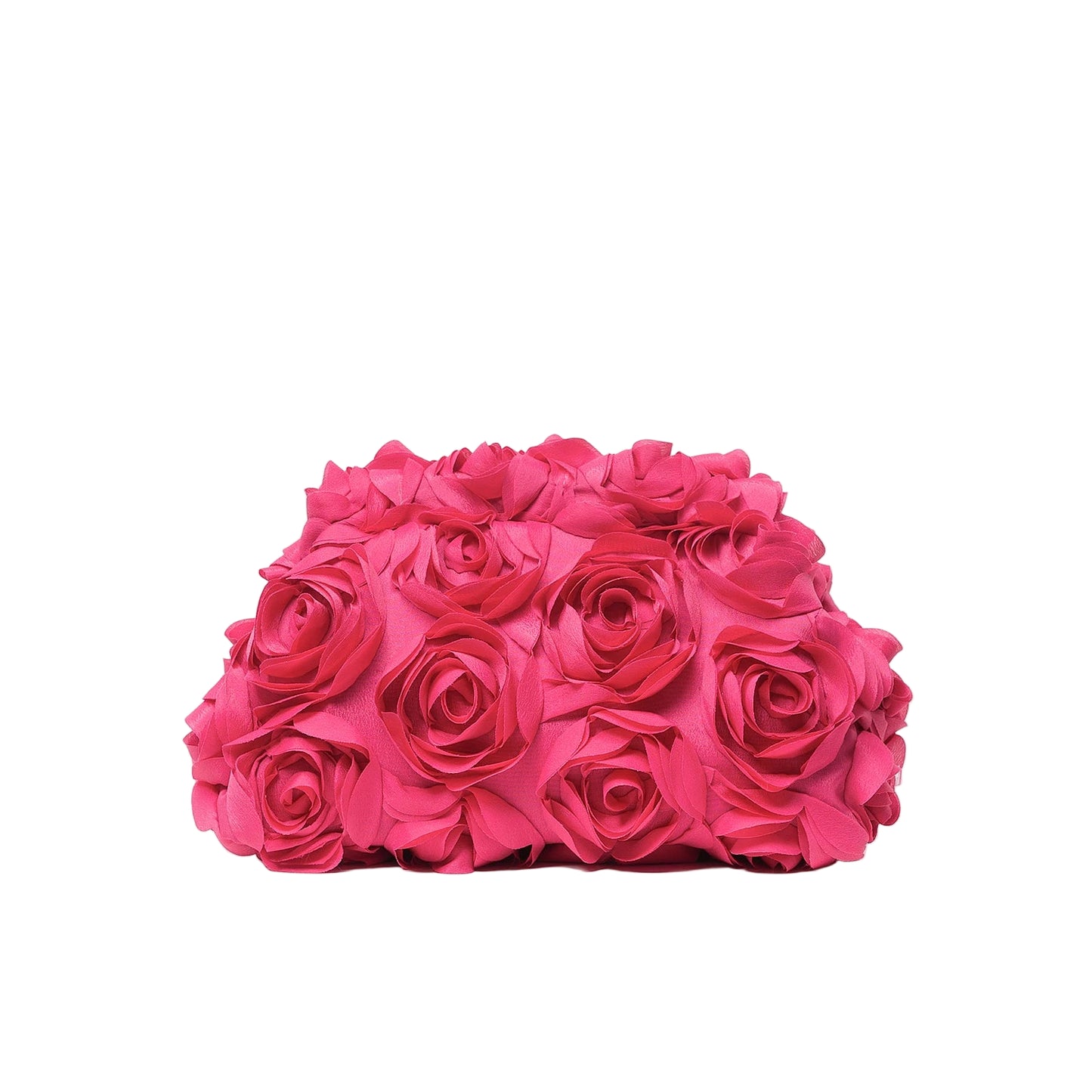 Clutch elegante rosa per donna – borsa clutch da cerimonia/partecipazione con rose, regalo perfetto per festa & cena