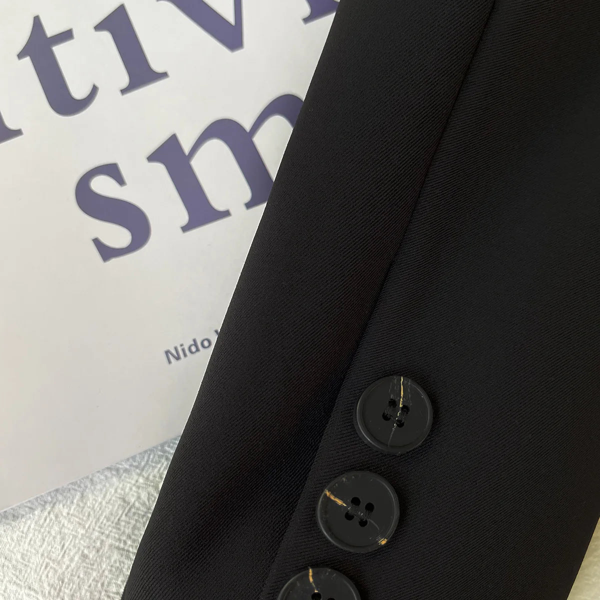 Blazer Donna Corto Nero Elegante – Giacca Casual Chic